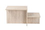 AUCUNE Mesa de centro HARMONY Rectangular Efecto travertino